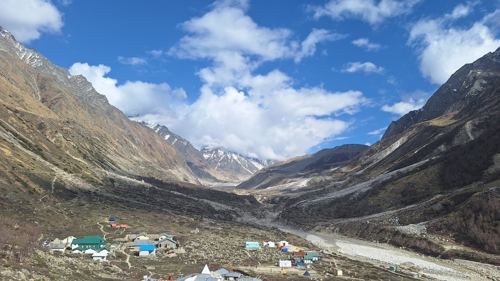 Mt. Satopanth knife-edge ridge under blue skies, Garhwal Himalaya